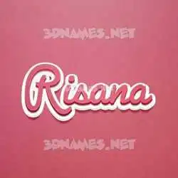risana in Red Scribble style - 3D name wallpaper