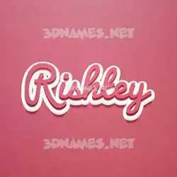 rishtey in Red Scribble style - 3D name wallpaper
