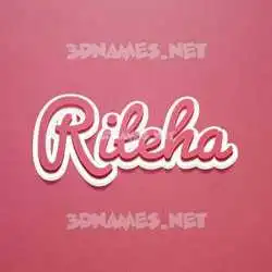 riteha in Red Scribble style - 3D name wallpaper