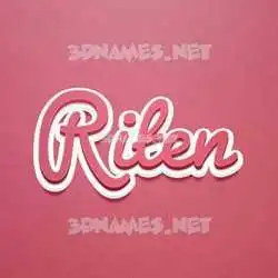 riten in Red Scribble style - 3D name wallpaper