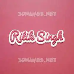 ritik singh in Red Scribble style - 3D name wallpaper