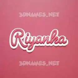 riyanka in Red Scribble style - 3D name wallpaper