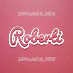 roberti in Red Scribble style - 3D name wallpaper