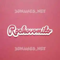 rockovomito in Red Scribble style - 3D name wallpaper