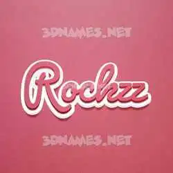 rockzz in Red Scribble style - 3D name wallpaper