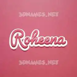 roheena in Red Scribble style - 3D name wallpaper