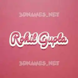 rohit gupta in Red Scribble style - 3D name wallpaper