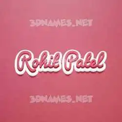 rohit patel in Red Scribble style - 3D name wallpaper