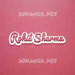 rohit sharma in Red Scribble style - 3D name wallpaper