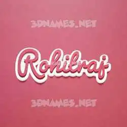 rohitraj in Red Scribble style - 3D name wallpaper