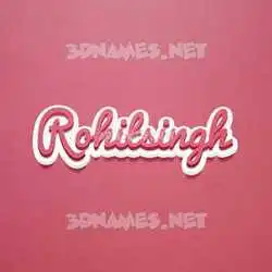 rohitsingh in Red Scribble style - 3D name wallpaper