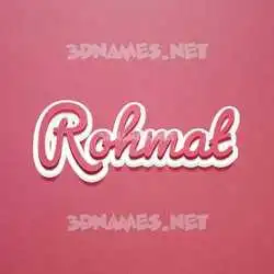rohmat in Red Scribble style - 3D name wallpaper