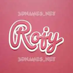 rojy in Red Scribble style - 3D name wallpaper