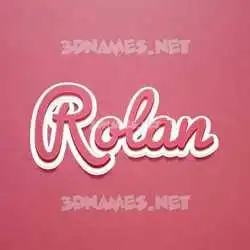 rolan in Red Scribble style - 3D name wallpaper