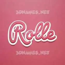 rolle in Red Scribble style - 3D name wallpaper