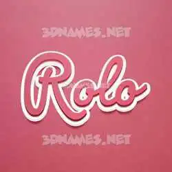 rolo in Red Scribble style - 3D name wallpaper