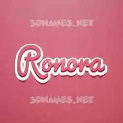 ronora in Red Scribble style - 3D name wallpaper