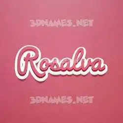 rosalva in Red Scribble style - 3D name wallpaper