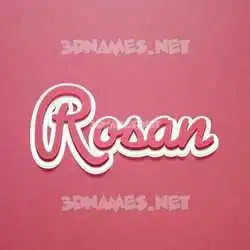 rosan in Red Scribble style - 3D name wallpaper