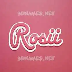 rosii in Red Scribble style - 3D name wallpaper