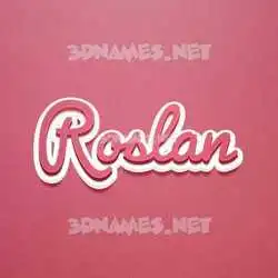 roslan in Red Scribble style - 3D name wallpaper