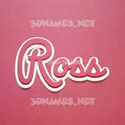 ross in Red Scribble style - 3D name wallpaper