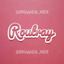 routray in Red Scribble style - 3D name wallpaper