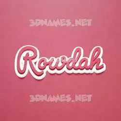 rowdah in Red Scribble style - 3D name wallpaper