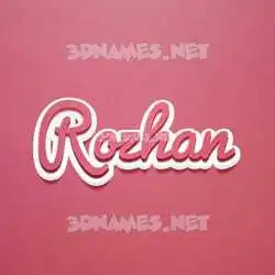 rozhan in Red Scribble style - 3D name wallpaper