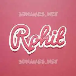 rphit in Red Scribble style - 3D name wallpaper