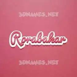 rprabakar in Red Scribble style - 3D name wallpaper