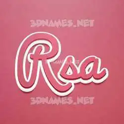 rsa in Red Scribble style - 3D name wallpaper