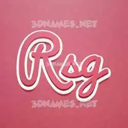 rsg in Red Scribble style - 3D name wallpaper