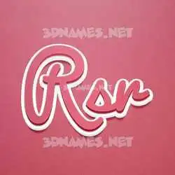 rsr in Red Scribble style - 3D name wallpaper