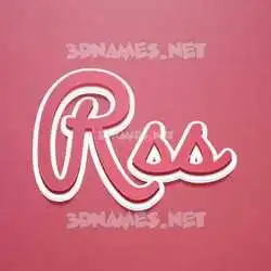 rss in Red Scribble style - 3D name wallpaper