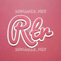 rtr in Red Scribble style - 3D name wallpaper