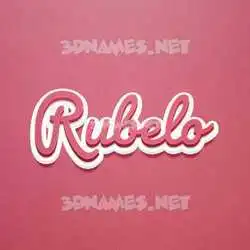 rubelo in Red Scribble style - 3D name wallpaper