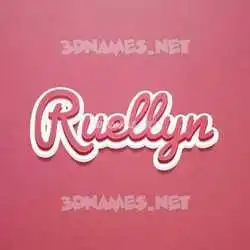 ruellyn in Red Scribble style - 3D name wallpaper
