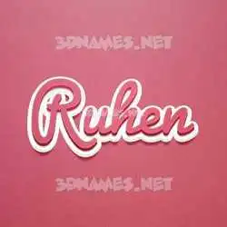 ruhen in Red Scribble style - 3D name wallpaper