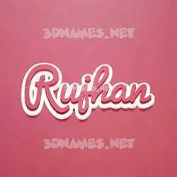 rujhan in Red Scribble style - 3D name wallpaper