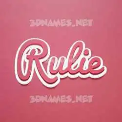 rulie in Red Scribble style - 3D name wallpaper