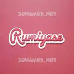 rumiyase in Red Scribble style - 3D name wallpaper