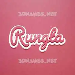 rungta in Red Scribble style - 3D name wallpaper