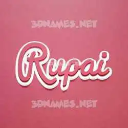 rupai in Red Scribble style - 3D name wallpaper