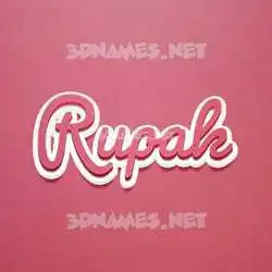 rupak in Red Scribble style - 3D name wallpaper