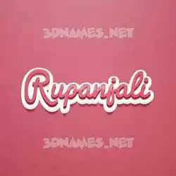 rupanjali in Red Scribble style - 3D name wallpaper