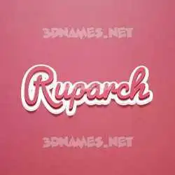 ruparch in Red Scribble style - 3D name wallpaper