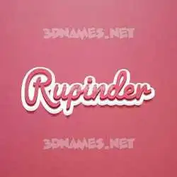 rupinder in Red Scribble style - 3D name wallpaper