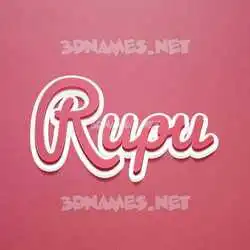 rupu in Red Scribble style - 3D name wallpaper