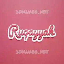 ruqayyah in Red Scribble style - 3D name wallpaper
